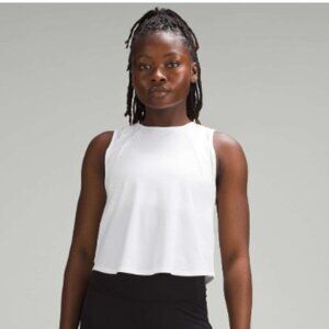 Lululemon Sculpt Cropped Tank Top White Size 6